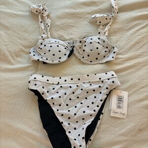 Polka dot swimsuit